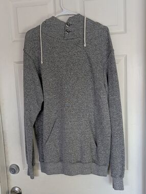 Iron & Resin grey marl button-placket hoodie Men Size Large Hoodies Sweater